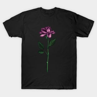 Purple Rose Art T-Shirt